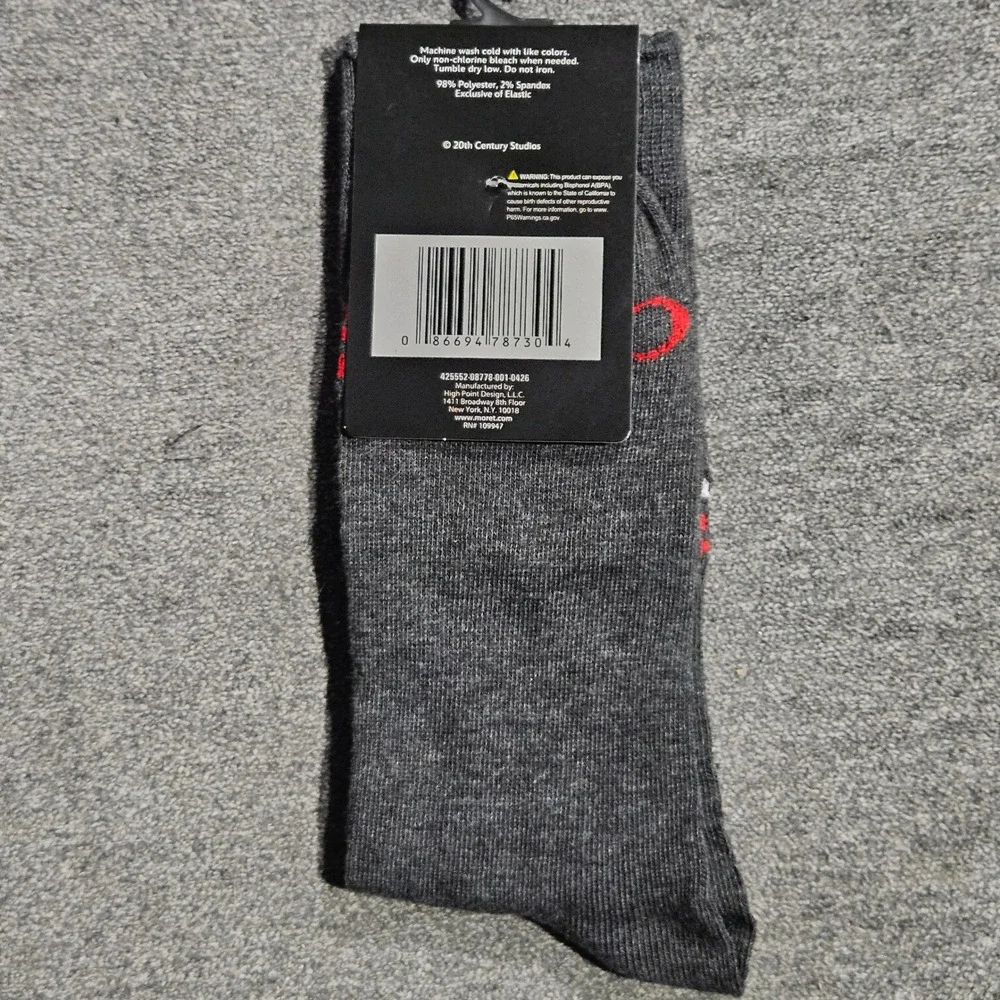 Office Space Milton Work Sucks Mens Crew Socks Gray Shoe Size 6.5-12 New